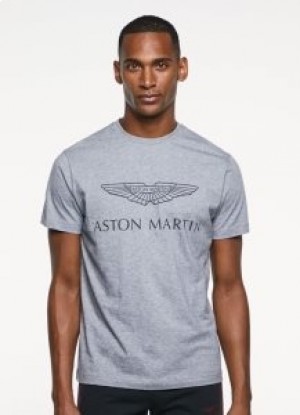  Hackett Amr Maxilogo T-shirt da uomo grigia