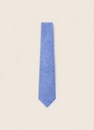  Cravatte da uomo in lino stampato Hackett blu