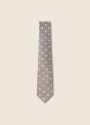  Cravatte da uomo Hackett Diamonds Print Grigio Marrone