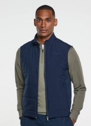  Hackett Semi-imbottito Gilet Uomo Felpe Blu Navy