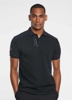  Hackett Pique Polo Manica Corta Uomo Nero