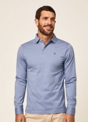  Polo da uomo a maniche lunghe Hackett Slim Fit