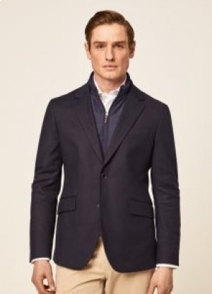  Blazer Hackett Blazer In Tessuto Italiano Uomo Blu Navy