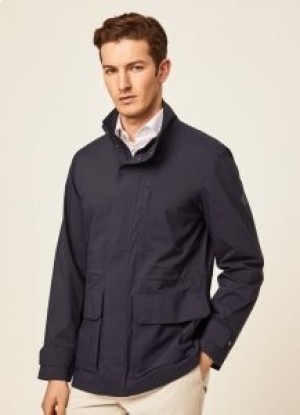  Pánské nepromokavé bundy Hackett Navy Blue