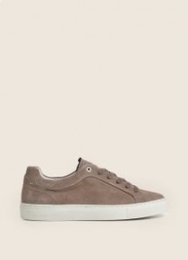  Hackett Suede Cupsole Sole Sneakers Heren Lichtgrijs