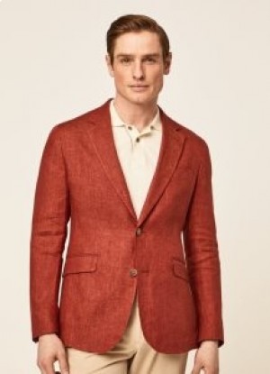  Hackett Delave Linnen Heren Blazers Oranje