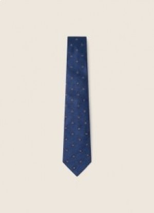  Hackett Diamonds Print Heren Stropdassen Marineblauw
