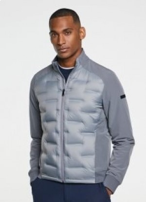  Hackett Quilted Jackets Heren Zilvergrijs