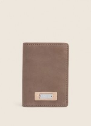  Hackett Heren Leren Portemonnees Grijs