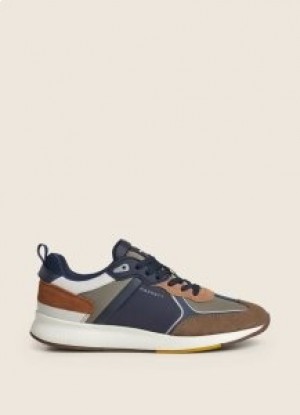  Hackett Gecombineerde Sneakers Heren Khaki Groen