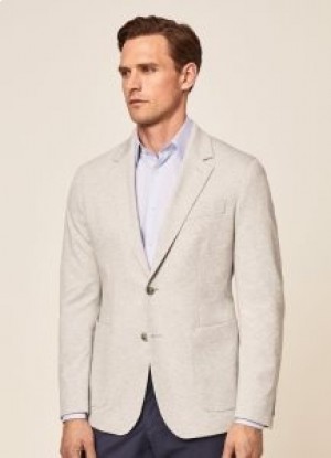 Hackett Blazer Met Afneembaar Vest Heren Lichtgrijze Blazers