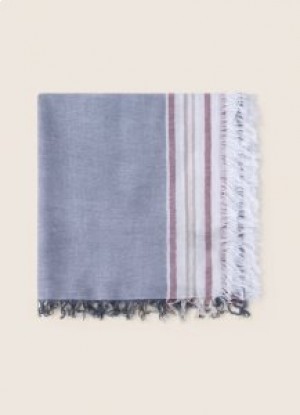  Hackett Striped Cotton Scarf Caps Miesten Sininen
