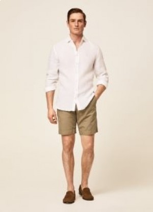  Hackett Slim Fit Cotton Linen Suomi shortsit miehille