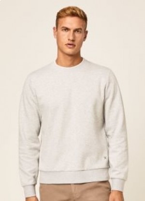  Ανδρικά φούτερ Hackett Crew Neck Jumper σε Γκρι ανοιχτό χρώμα