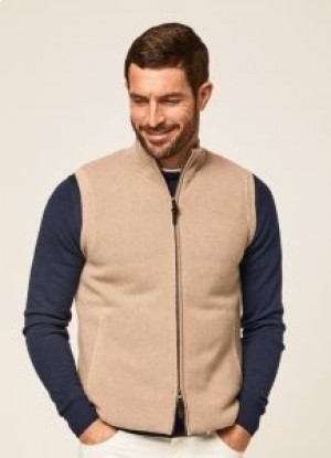  Ανδρικό πλεκτό από βαμβακερό Gilet Hackett σε Γκρι Καφέ