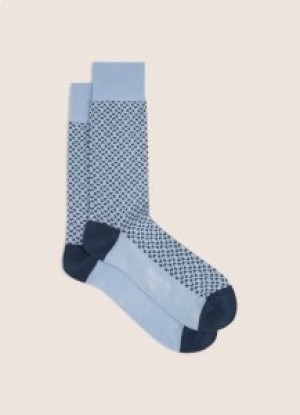  Ανδρικές κάλτσες Hackett Geometric Print Ανοιχτό γκρι