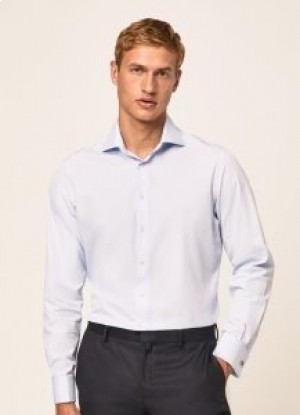  Hackett Classic Fit Cotton Poplin férfi ingek kék