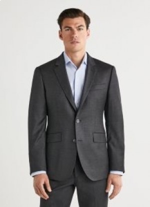  Blazer Hackett din țesătură italiană Blazere gri pentru bărbați