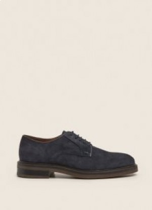  Pantofi casual bărbați Hackett Suede Brogue, bleumarin