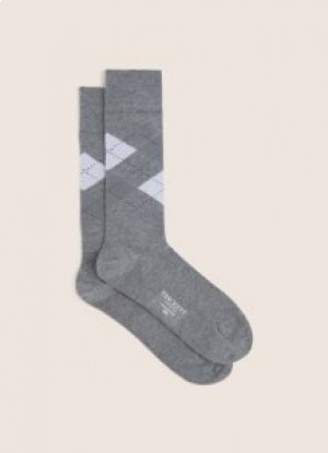  Șosete bărbați Hackett Diamond Print, gri