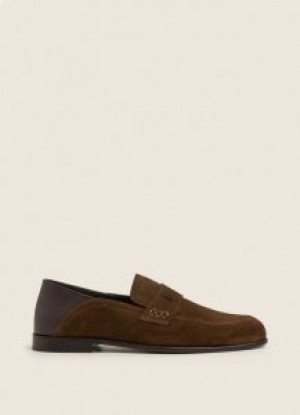 Hackett Mocka Loafers Bruna Casual Skor för män