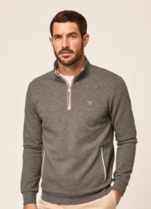  Hackett Cotton Jumper Sweatshirts Herre Grå