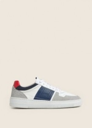  Sneakers Leathar Microperforated Hackett Fir Solas Liath