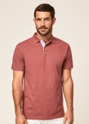  Hackett Classic Fit Short Muinchille Polo Shirt Men Pink