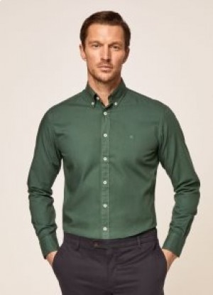  Hackett Slim-fit Oxford Men's Shirts Green