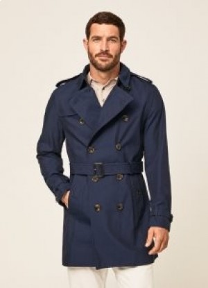  Jackets Trench Clasaiceach Hackett Fir Navy Blue