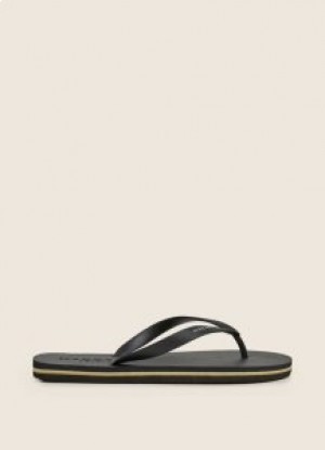  Hackett Lógó Men's Flip Flops Black