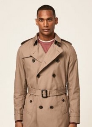  Jackets Trench Clasaiceach Hackett Fir Liath Donn
