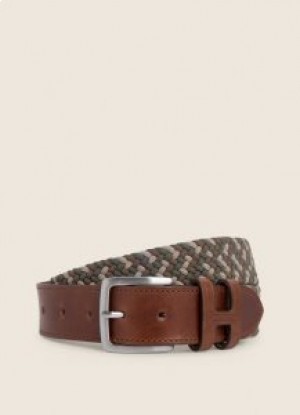 Hackett Braided Belts Men Multicolor Green