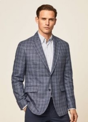 Hackett Prince Of Wales Men's Blazers Blue