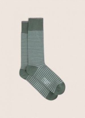 Hackett Striped Socks Men Green