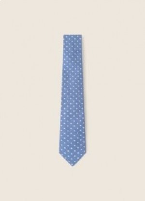 Hackett Polka-dots Print Men's Ties Blue