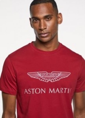 Hackett Amr Maxilogo Men's T-Shirt Red