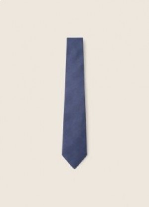 Hackett Prince Of Wales Linen Men's Ties Navy Blue