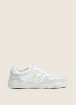 Hackett Microperforated Leather Sneakers Men White