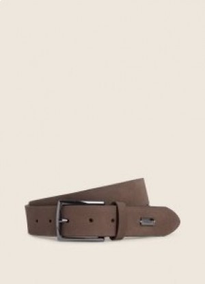 Hackett Men's Leather Belts Grey Brown