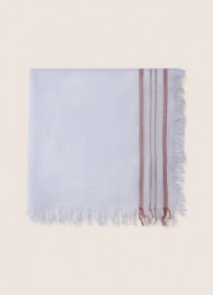 Hackett Striped Cotton Scarf Caps Men Beige