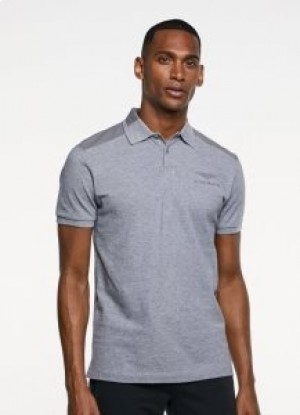  Hackett Amr Klasična polo majica kratkih rukava Muška siva