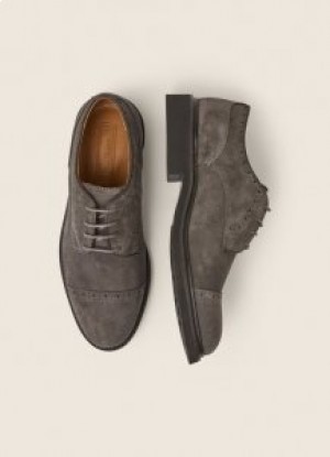  Hackett Suede Derby Ležérne topánky Pánske tmavošedá