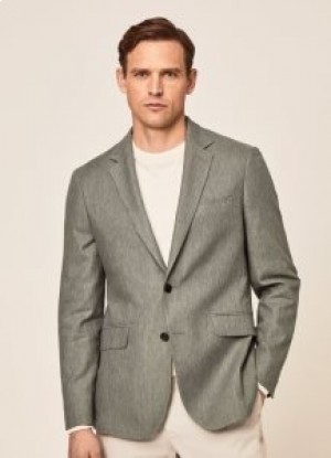  Pánske saká Hackett Herringbone Olive Green