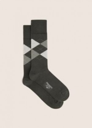  Ponožky Hackett Diamond Print Pánske khaki zelené