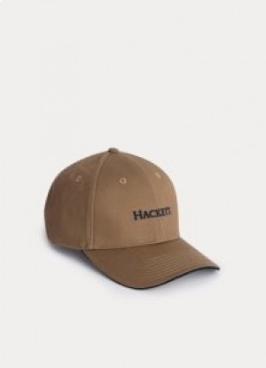  Boné de beisebol com logotipo Hackett masculino cinza azul marinho