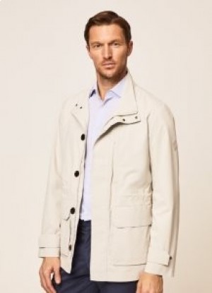  Hackett Jaquetas Impermeáveis Masculinas Cinza