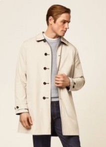  Hackett Reversible Trenchcoat Casacos Masculinos Azul Marinho