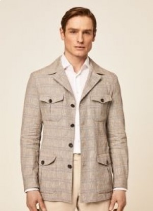  Blazers Hackett Saharan Jacket Masculino Marrom