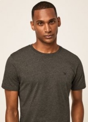 Camiseta Masculina Hackett Basic Logo Bordada